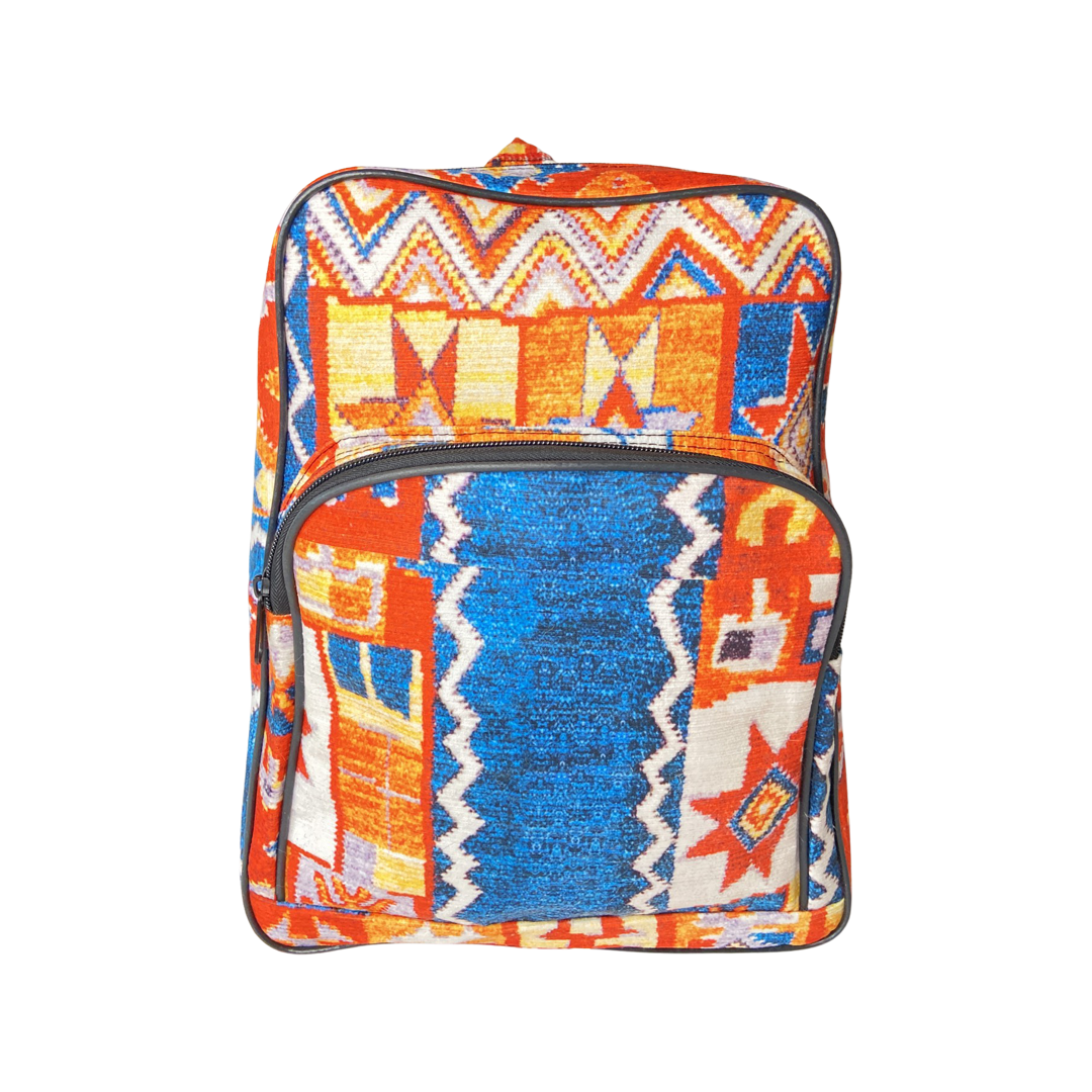 Multicolored Backpack - Ethnic Pattern Fabric Backpack  display picture 3