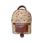 Mini Backpack - Motif Designed Backpack - Kilim Patterns Carry on  - Maroon