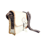 Vintage Turkish Kilim - Leather Crossbody Casual Bag