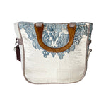 Crossbody Casual Bag - Bag with A Wooden Handle