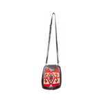 Kilim Crossbody Bag - Vintage Kilim & Genuine Leather Bag - Small Crossbody Bag