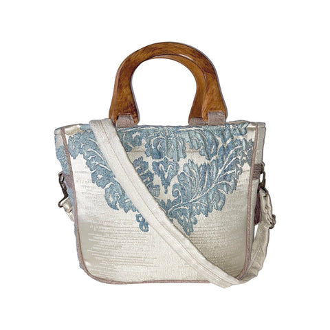 Crossbody Casual Bag - Bag with A Wooden Handle