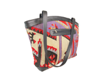 Kilim Travel & Weekender Bag - Tote Bag - Bag With Rug Patterns and Genuine Leather - Black Bag
